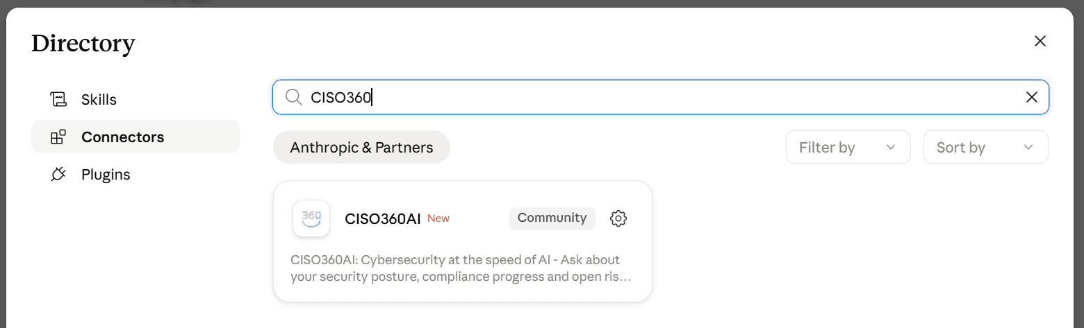 CISO360AI in the connector directory